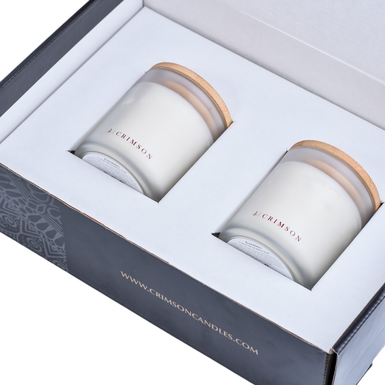 Wooden Wick Candles Gift Set of 2
