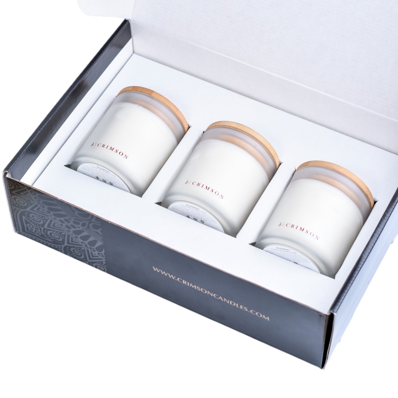 Wooden Wick Candles<br>Gift Set of 3