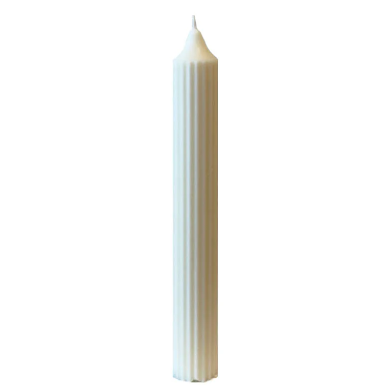Ribbed Taper Candles, set of 2