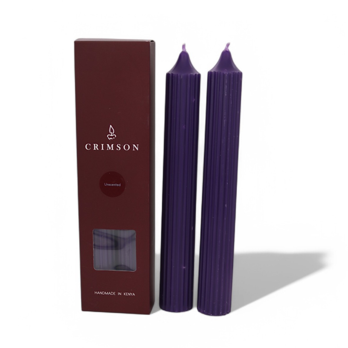 Ribbed Taper Candles, set of 2 - Image 3