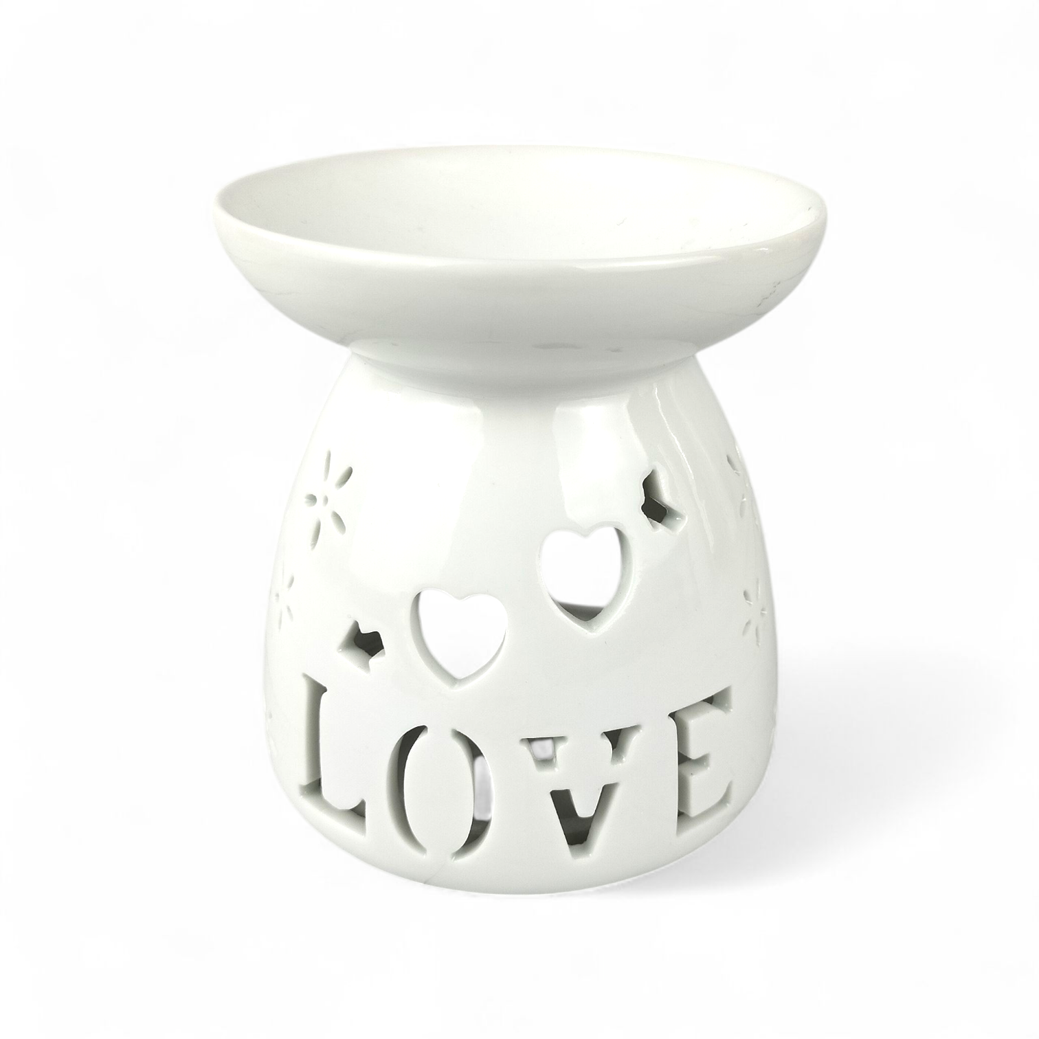 Ceramic Tealight wax melt warmer: Love