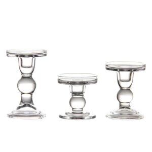 Candle holders 3 Size Set Transparent Candle Stand