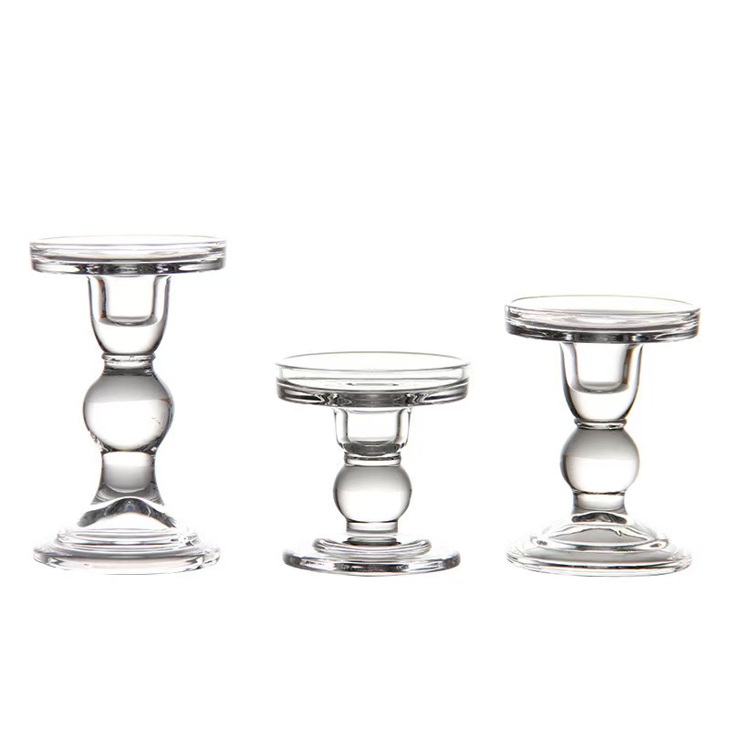 3 Size Set Transparent Candle Stand